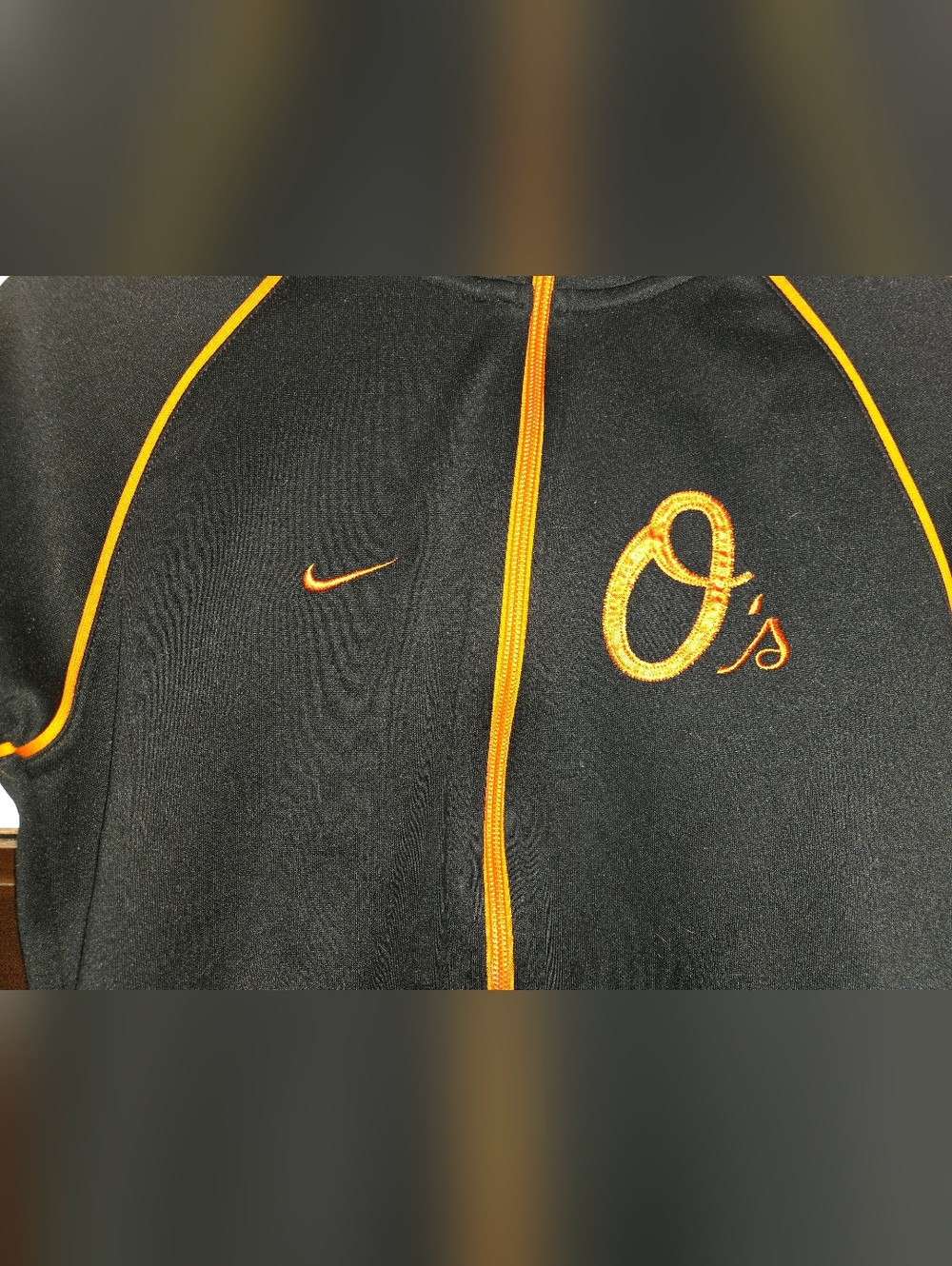 Nike Black Jacket with Orange Trim and O's Logo - Picture 5 of 9